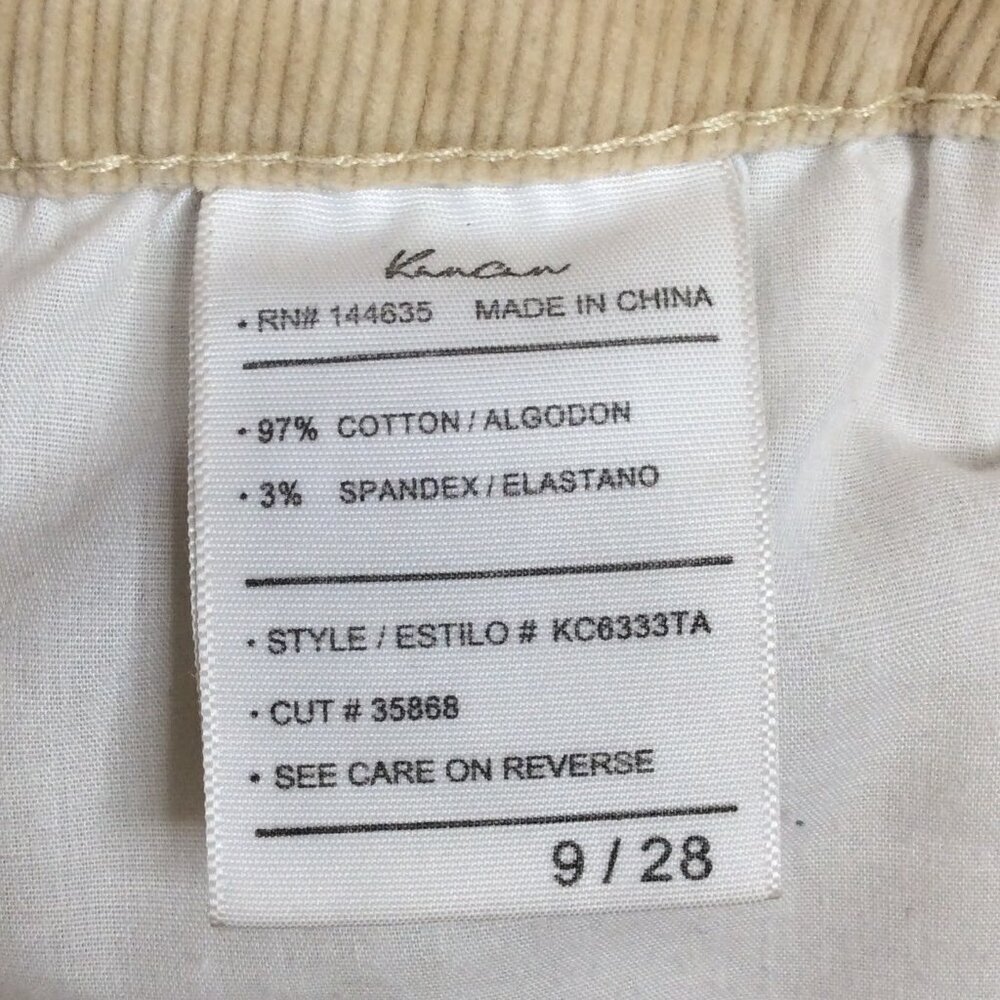 KanCan Lupe‎ High Rise Corduroy Pants Jeans Womens 9/28 Beige Ankle Crop - Picture 12 of 12